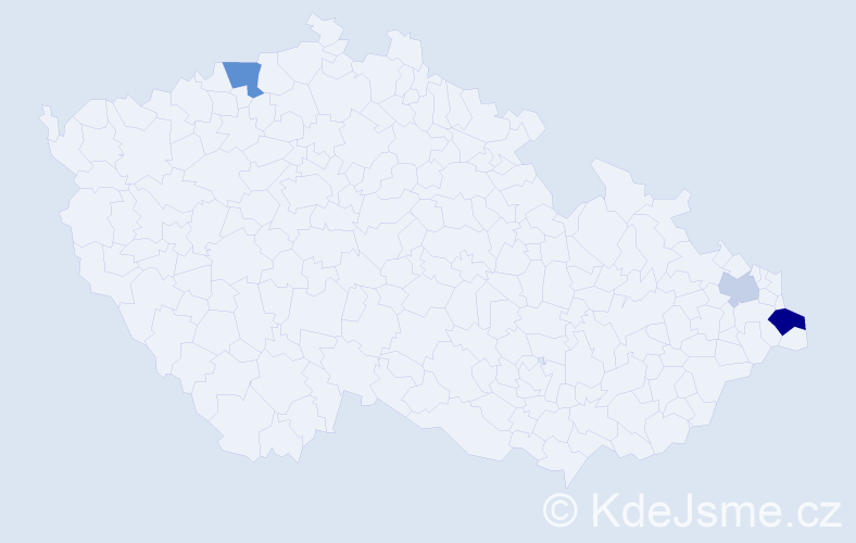 Příjmení: 'Robota', počet výskytů 6 v celé ČR