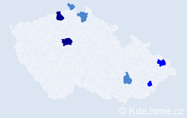 Příjmení: 'Volko', počet výskytů 13 v celé ČR