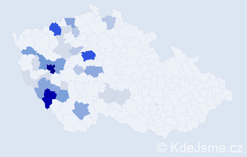 Příjmení: 'Řáhová', počet výskytů 113 v celé ČR