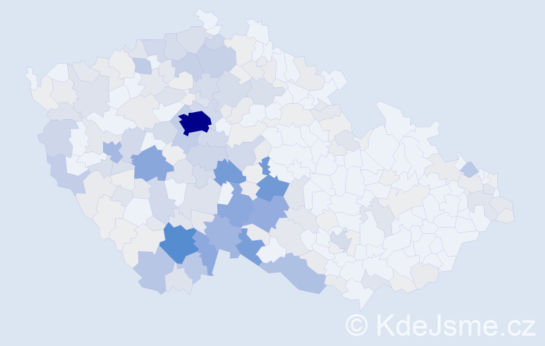 Příjmení: 'Šimánková', počet výskytů 881 v celé ČR