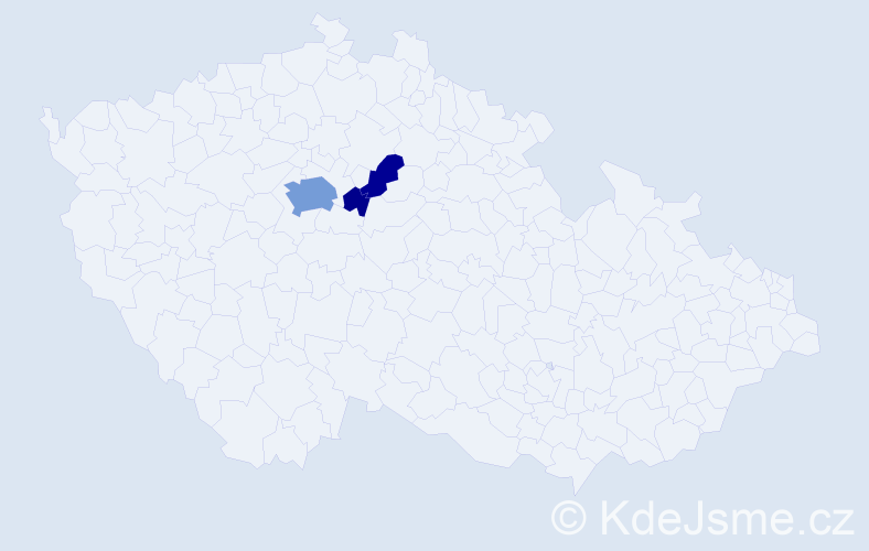Příjmení: 'Merkner', počet výskytů 14 v celé ČR
