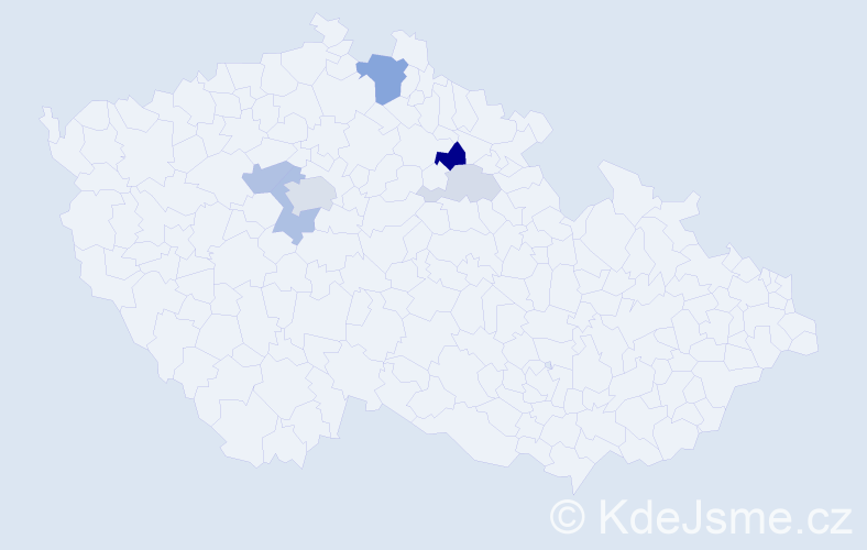 Příjmení: 'Maxmilián', počet výskytů 17 v celé ČR