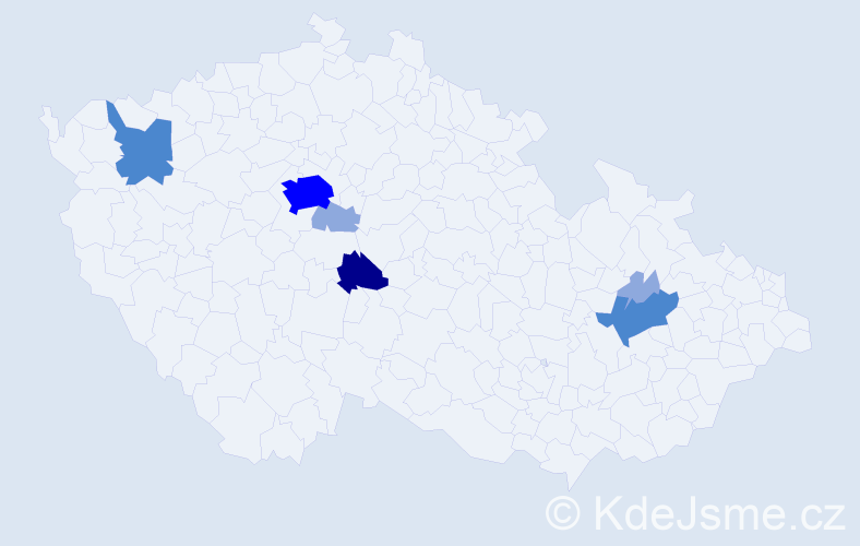 Příjmení: 'Pajk', počet výskytů 20 v celé ČR