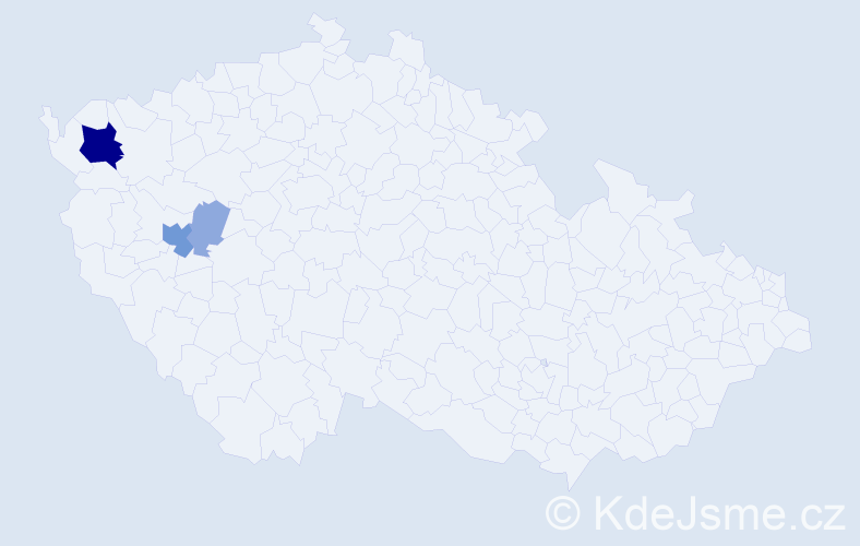 Příjmení: 'Biker', počet výskytů 9 v celé ČR