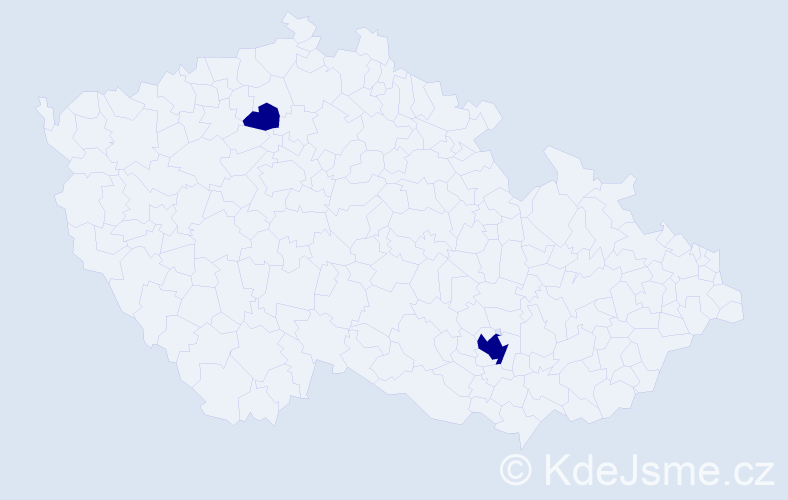 Příjmení: 'Kajetán', počet výskytů 8 v celé ČR