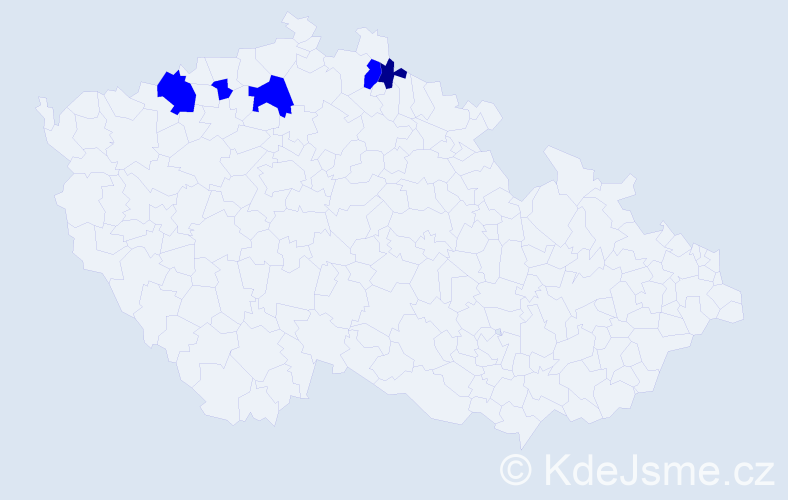 Příjmení: 'Teschinská', počet výskytů 6 v celé ČR