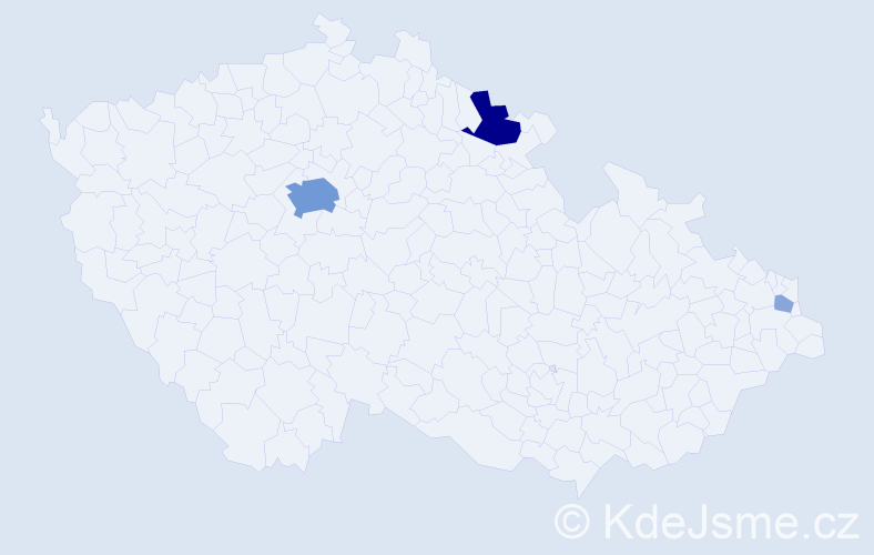 Příjmení: 'Krajniak', počet výskytů 14 v celé ČR