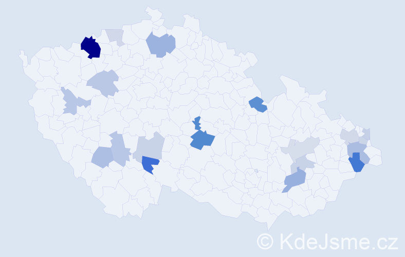 Příjmení: 'Fulierová', počet výskytů 40 v celé ČR