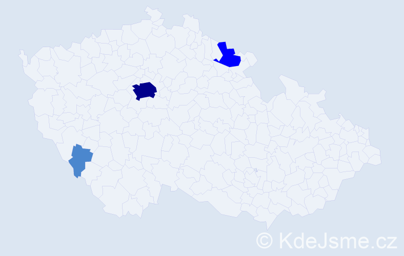 Příjmení: 'Modzgová', počet výskytů 6 v celé ČR
