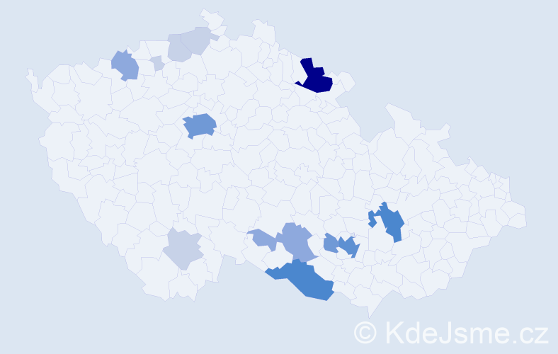 Příjmení: 'Kindlerová', počet výskytů 47 v celé ČR