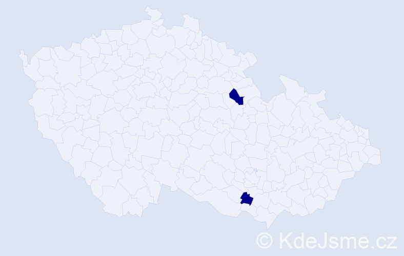 Příjmení: 'Teisanu', počet výskytů 2 v celé ČR