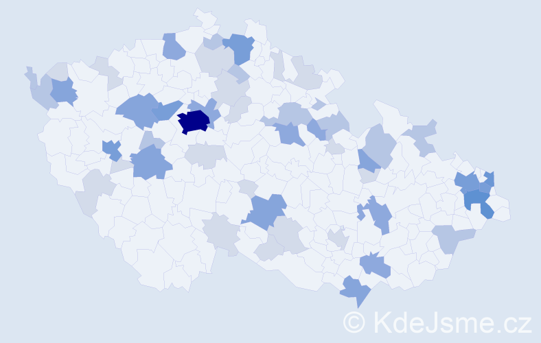 Příjmení: 'Uhrin', počet výskytů 136 v celé ČR