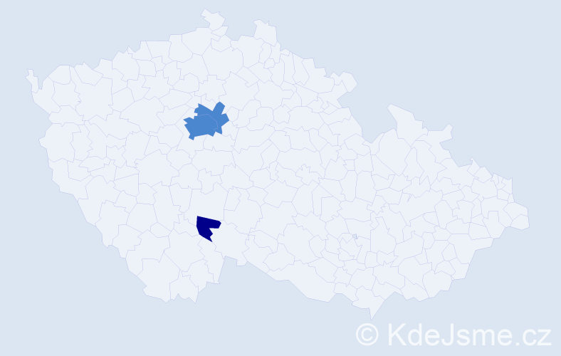 Příjmení: 'Řetovský', počet výskytů 5 v celé ČR