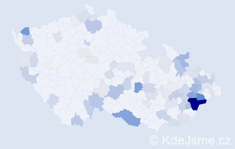 Příjmení: 'Plánka', počet výskytů 278 v celé ČR