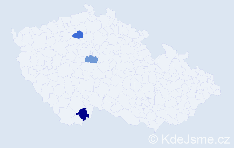 Příjmení: 'Kaciánová', počet výskytů 3 v celé ČR