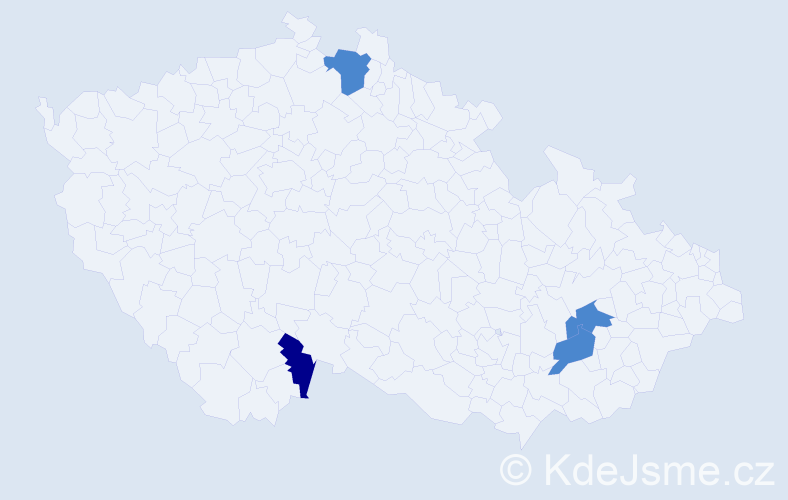 Příjmení: 'Neve', počet výskytů 6 v celé ČR