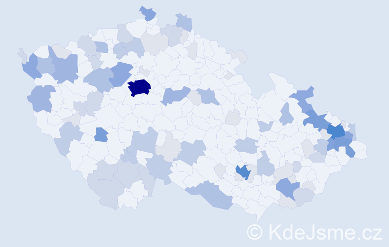 Příjmení: 'Sabo', počet výskytů 269 v celé ČR