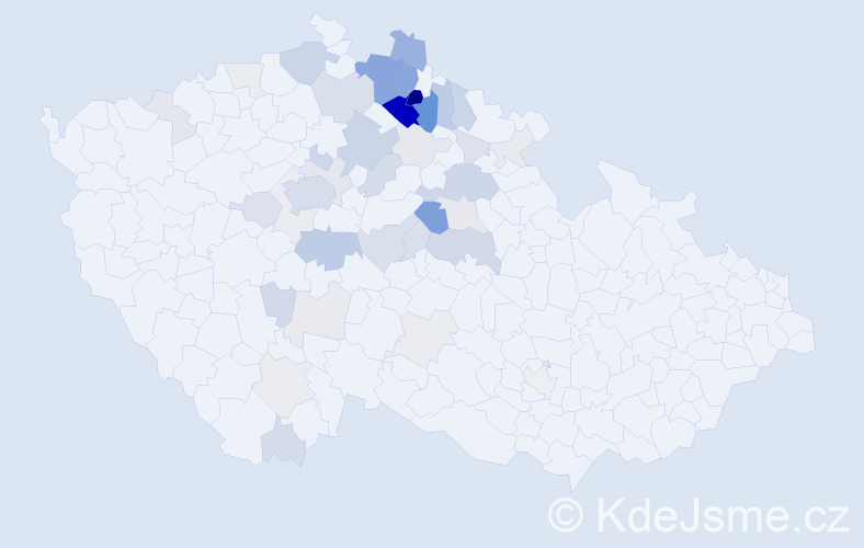 Příjmení: 'Nejedlová', počet výskytů 180 v celé ČR