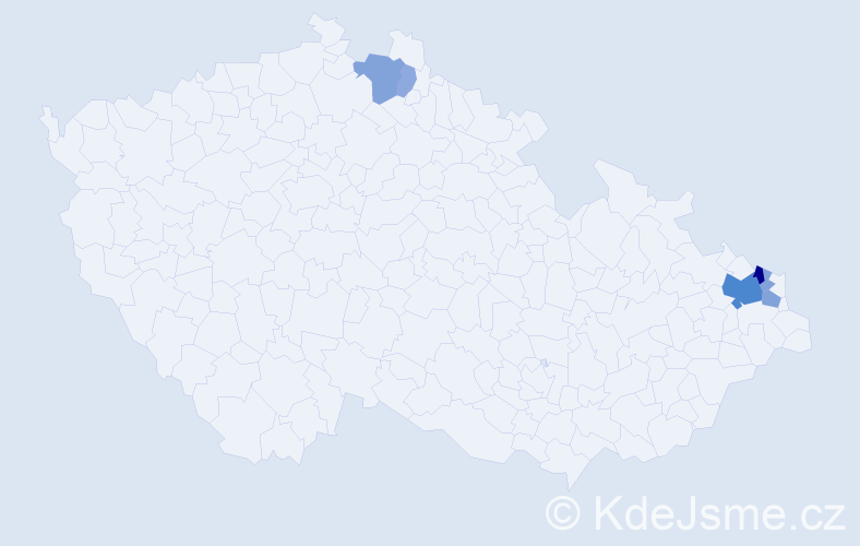 Příjmení: 'Nikliborc', počet výskytů 19 v celé ČR