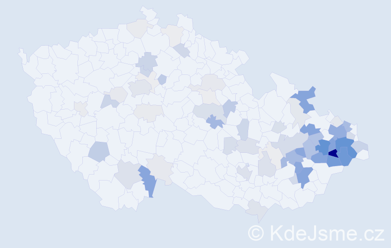 Příjmení: 'Rajnoch', počet výskytů 297 v celé ČR