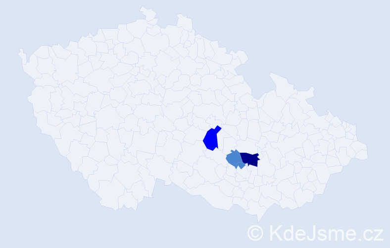 Příjmení: 'Simetinger', počet výskytů 7 v celé ČR