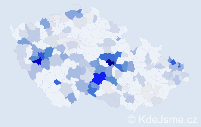 Příjmení: 'Pytlík', počet výskytů 604 v celé ČR