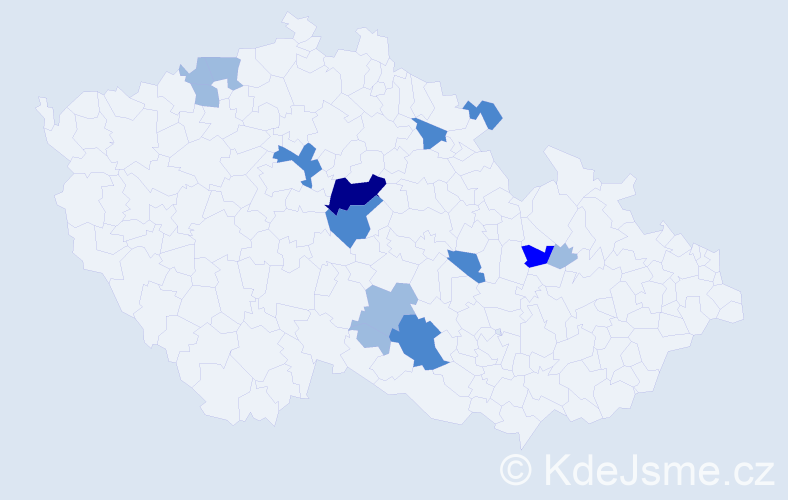 Příjmení: 'Brosová', počet výskytů 25 v celé ČR