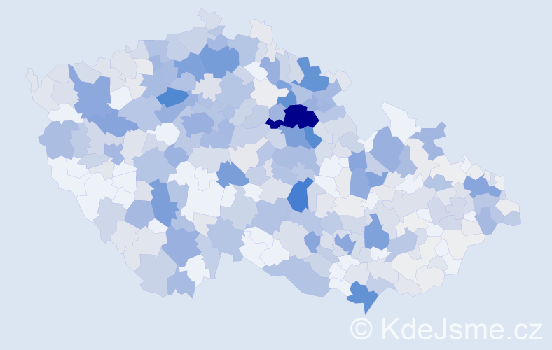 Příjmení: 'Košťál', počet výskytů 1856 v celé ČR