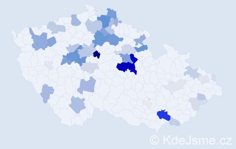 Příjmení: 'Čmelíková', počet výskytů 157 v celé ČR