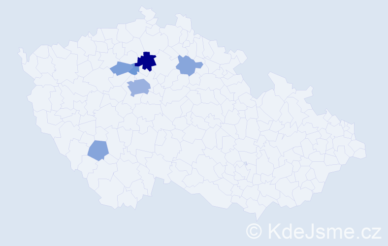Příjmení: 'Kopylets', počet výskytů 19 v celé ČR