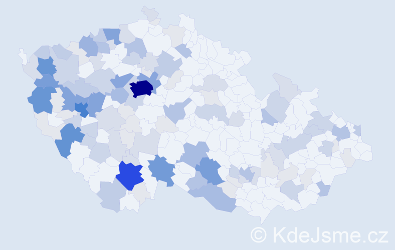 Příjmení: 'Mertlová', počet výskytů 416 v celé ČR