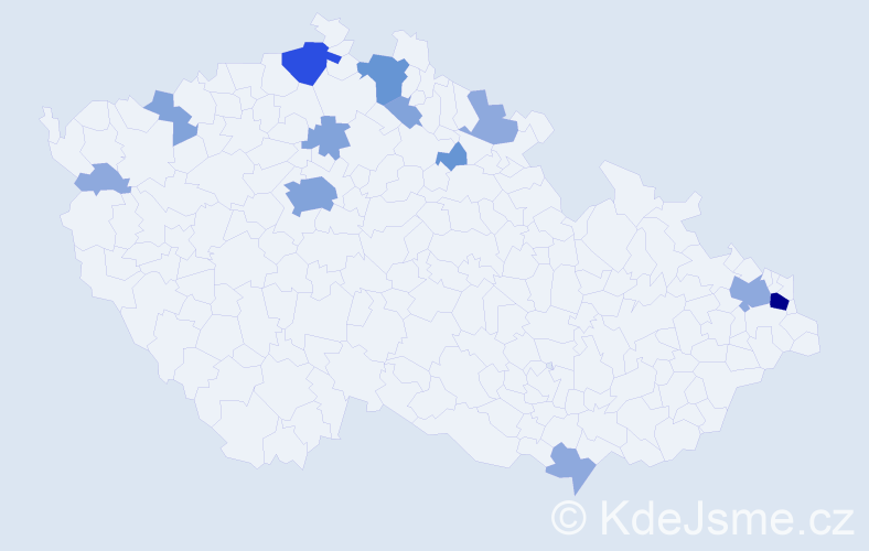 Příjmení: 'Lenčová', počet výskytů 31 v celé ČR