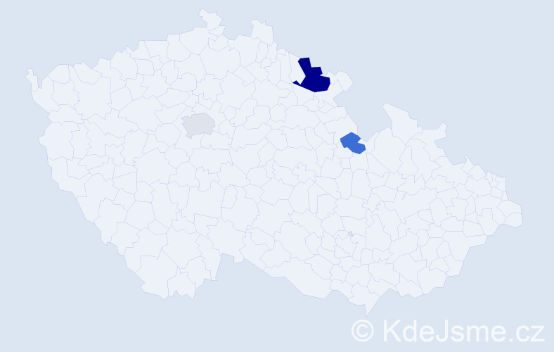 Příjmení: 'Salwender', počet výskytů 13 v celé ČR