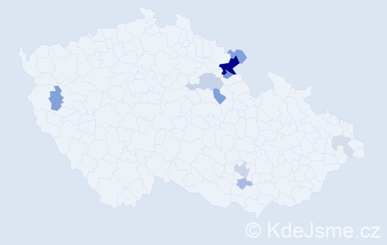 Příjmení: 'Hauck', počet výskytů 26 v celé ČR