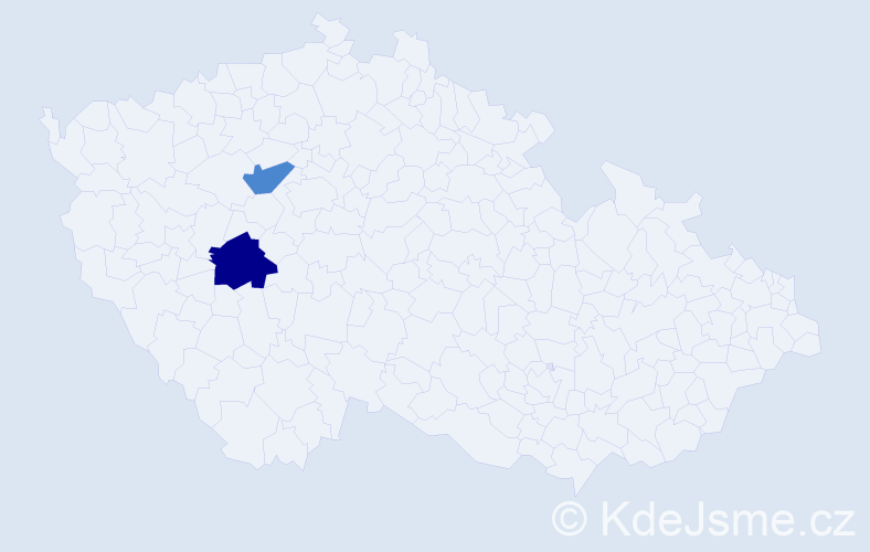Příjmení: 'Beragg', počet výskytů 7 v celé ČR