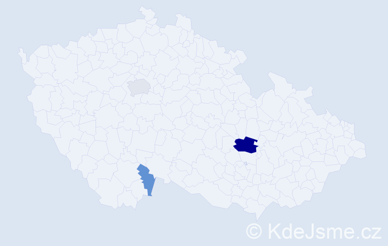 Příjmení: 'Ivkovičová', počet výskytů 8 v celé ČR
