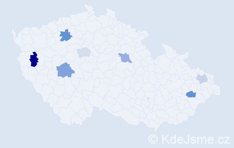 Příjmení: 'Behulová', počet výskytů 8 v celé ČR