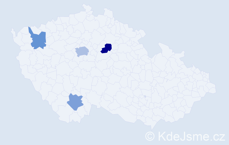 Příjmení: 'Chistyakov', počet výskytů 6 v celé ČR