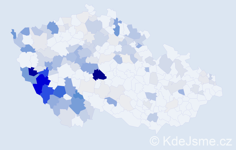 Příjmení: 'Babka', počet výskytů 644 v celé ČR