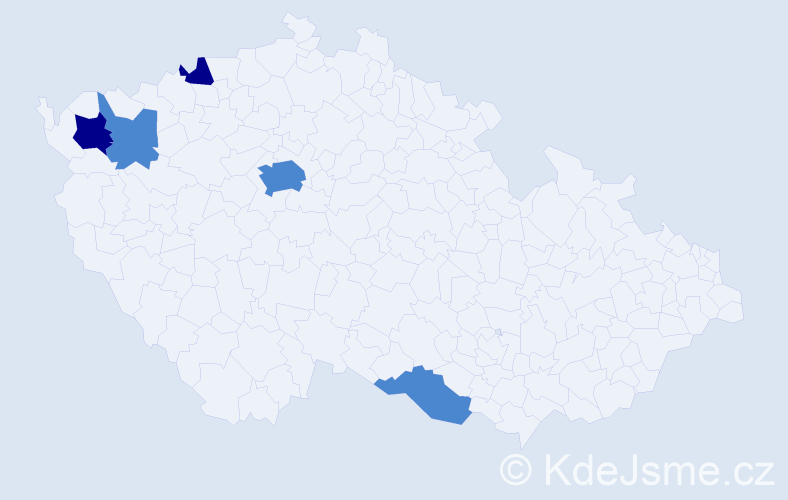 Příjmení: 'Buberl', počet výskytů 9 v celé ČR