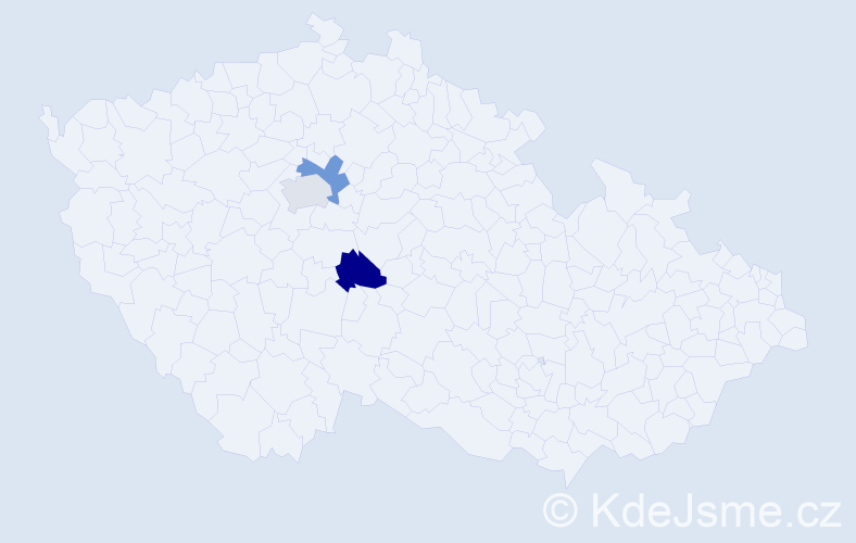 Příjmení: 'Valev', počet výskytů 3 v celé ČR