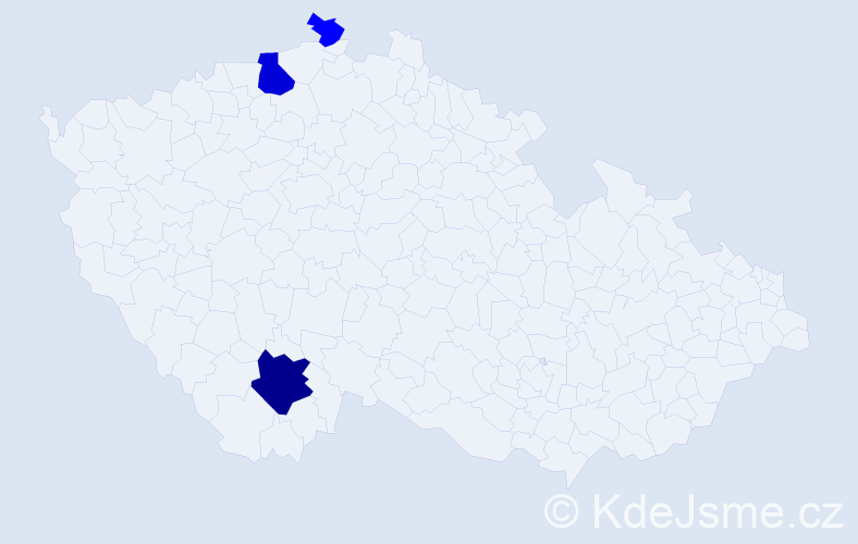 Příjmení: 'Merleová', počet výskytů 8 v celé ČR