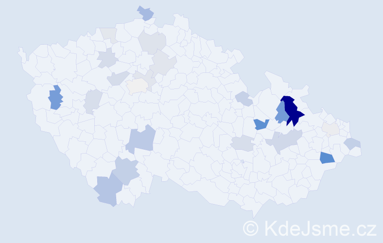 Příjmení: 'Rončák', počet výskytů 56 v celé ČR
