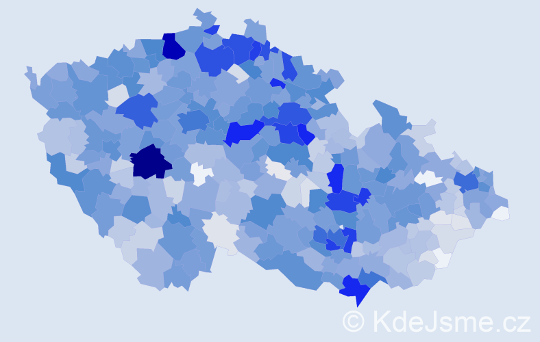 Příjmení: 'Polák', počet výskytů 6858 v celé ČR