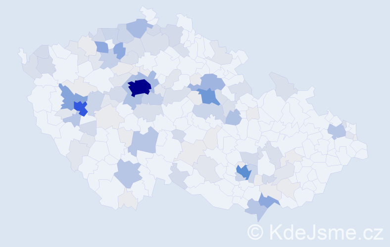 Příjmení: 'Racek', počet výskytů 471 v celé ČR