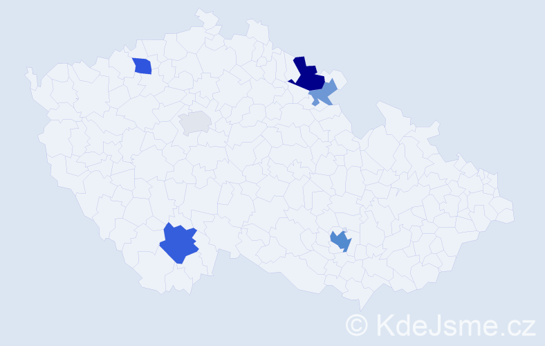 Příjmení: 'Lutter', počet výskytů 15 v celé ČR