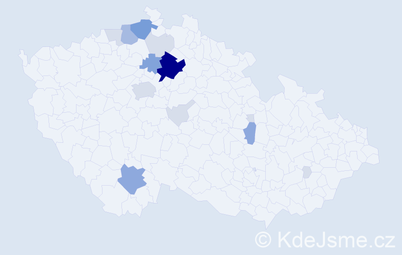 Příjmení: 'Vtelenská', počet výskytů 48 v celé ČR