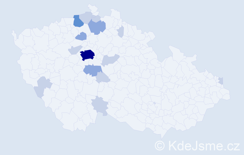 Příjmení: 'Kadrabová', počet výskytů 32 v celé ČR