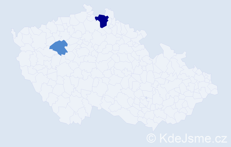 Příjmení: 'Salanská', počet výskytů 5 v celé ČR