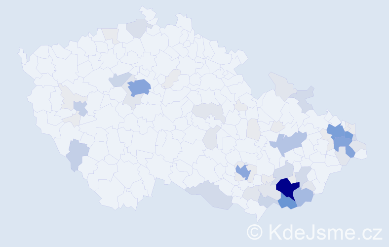 Příjmení: 'Galušková', počet výskytů 270 v celé ČR
